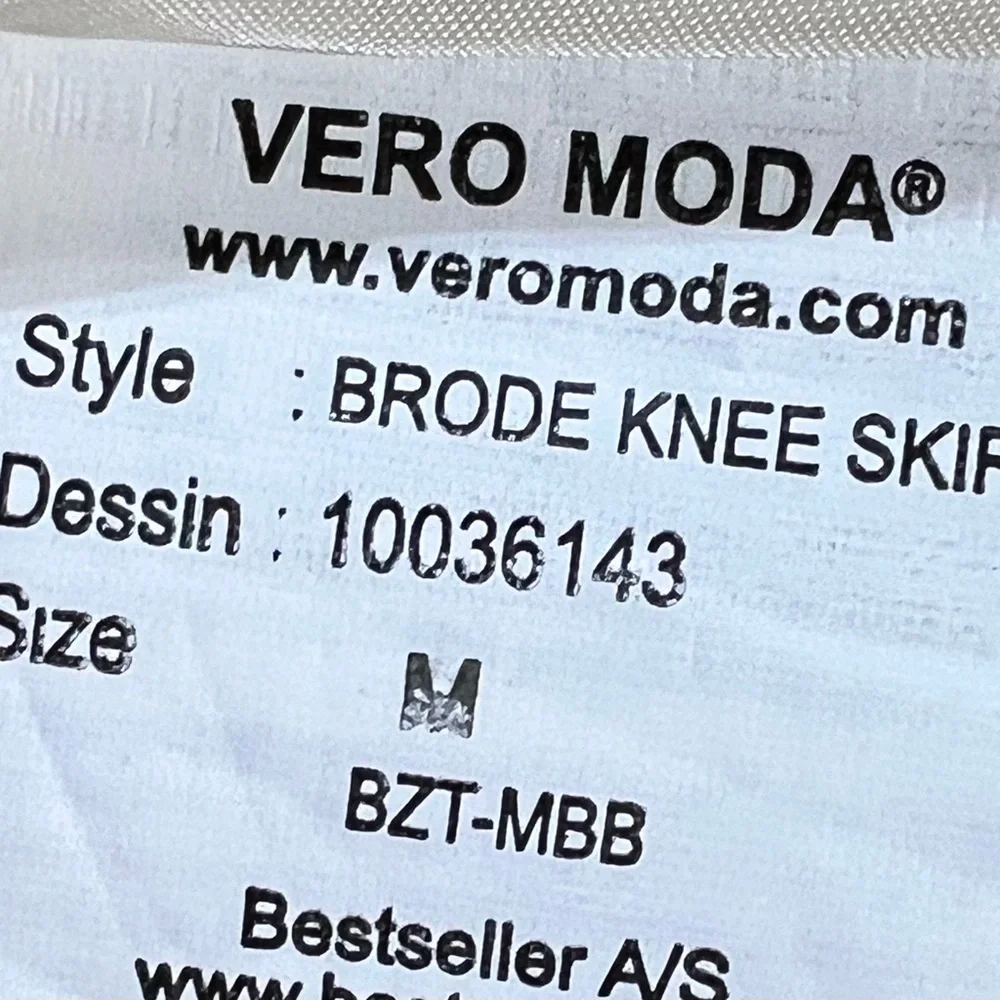 Eyelet lace buttercream midi full‎ a-line skirt cottagecore prairie boho y2k - Picture 12 of 14